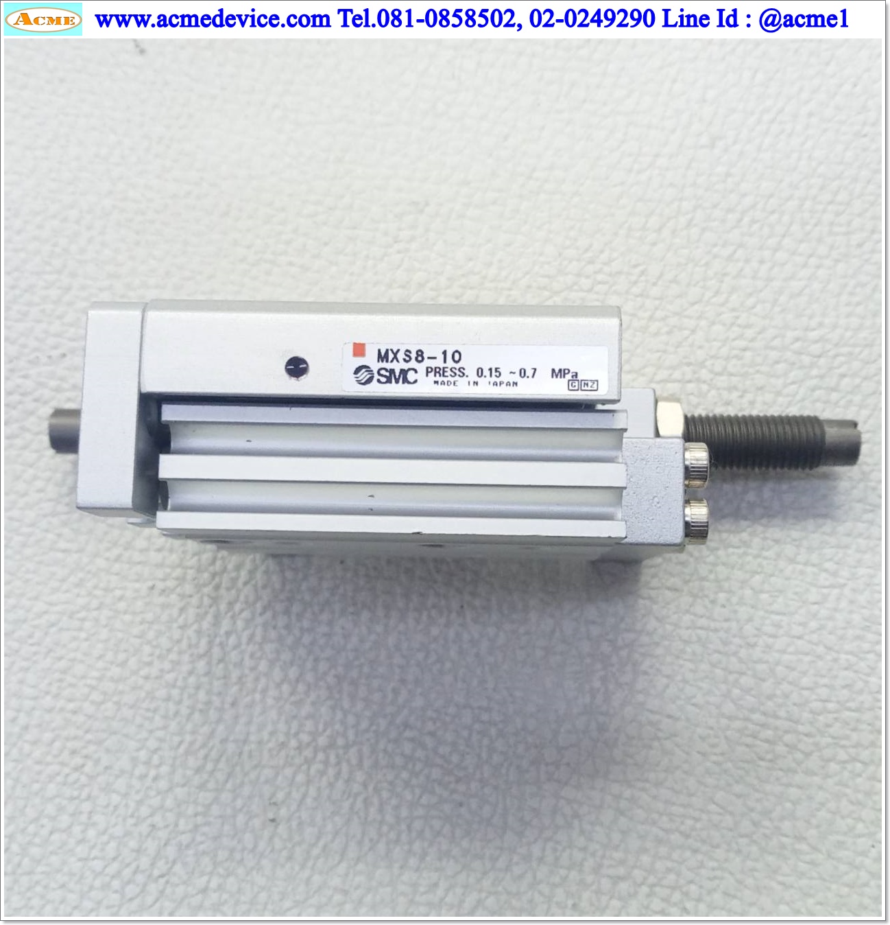 Guide Cylinder SMC รุ่น MXS8-10, Bore 8 mm., Stroke 10 mm.