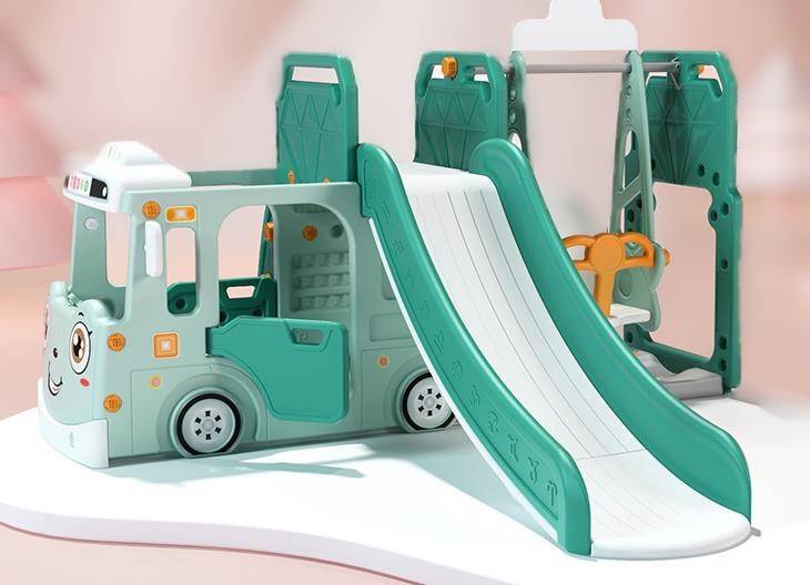 สไลเดอร์รถบัส 3in1 (สีเขียวมิ้น)