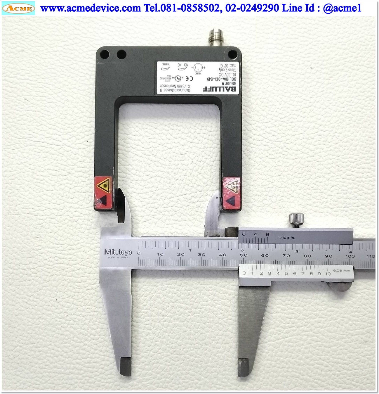 Photoelectric Balluff รุ่น BGL 50A-003-S49, BGL001M , ระยะ 50 mm., PNP, NO/NC