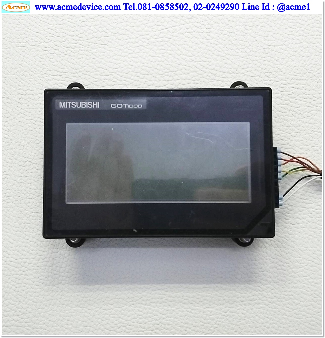 HMI Touch Screen Mitsubishi รุ่น GT1020-LBLW, 3.7", 5Vdc, RS422, (ขาว ดำ), พร้อมสาย to PLC FX