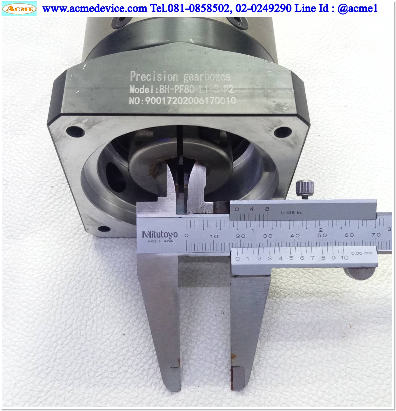 Gear Head รุ่น BH-PF80-L1-5-P2, Ratio 5:1 (เพลาเข้า 19 mm., ออก 20 mm.), for 750W