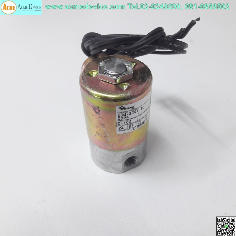 Solenoide Valve Versa, ESM-2201-80-D024, 0-100 PSIG, 24VDC