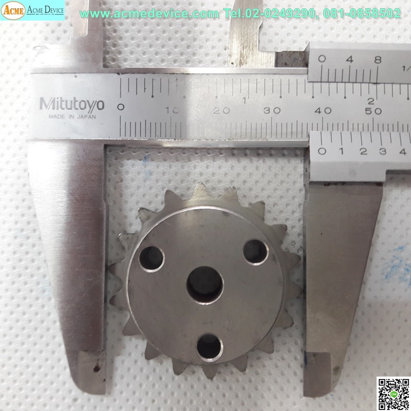 เฟืองโซ่ 18 ฟัน, ID 6 mm., OD 40 mm.