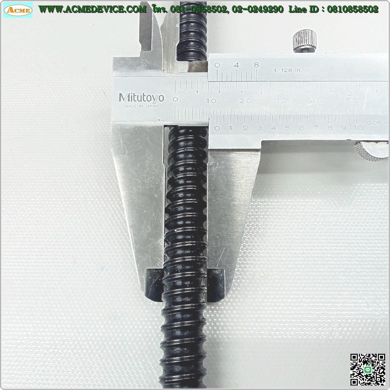 Ball Screw ขนาดเพลา 12 mm. x 750 mm., Stroke 635 mm., Pit 4 mm.