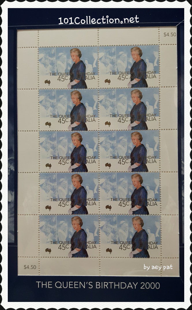 The Queen's Birthday 2000 stamp sheet
