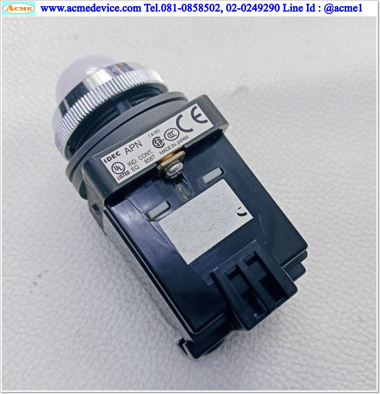 Pilot Lamp Idec รุ่น APNAPN126DNW, 200/220V, ขนาด 30mm.