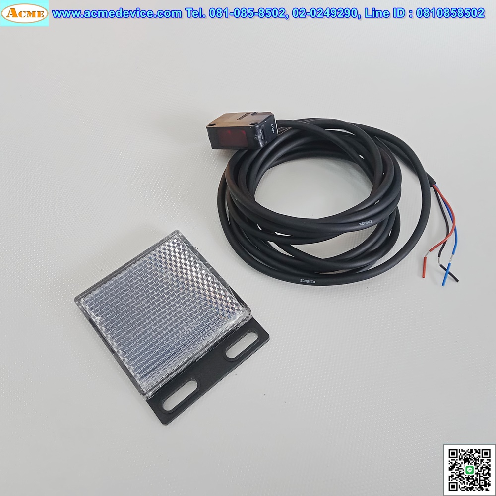 Photoelectric Keyence รุ่น PZ2-61, NPN, ระยะตรวจจับ 2.5 m. (ชนิดแผ่นสะท้อน)