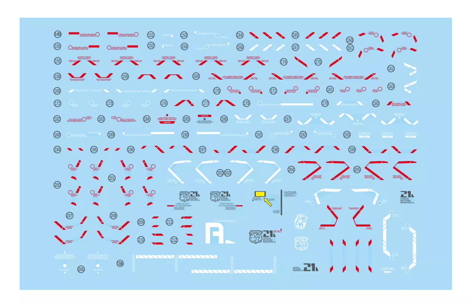ดีคอลน้ำ MG VICTORY TWO ASSAULT BUSTER VER KA มี 2 แผ่น‼ MG-91 Water Decal Fluorescent color สติ๊กเกอร์น้ำสะท้อนแสงเมื่อส่องด้วย UV Blacklight