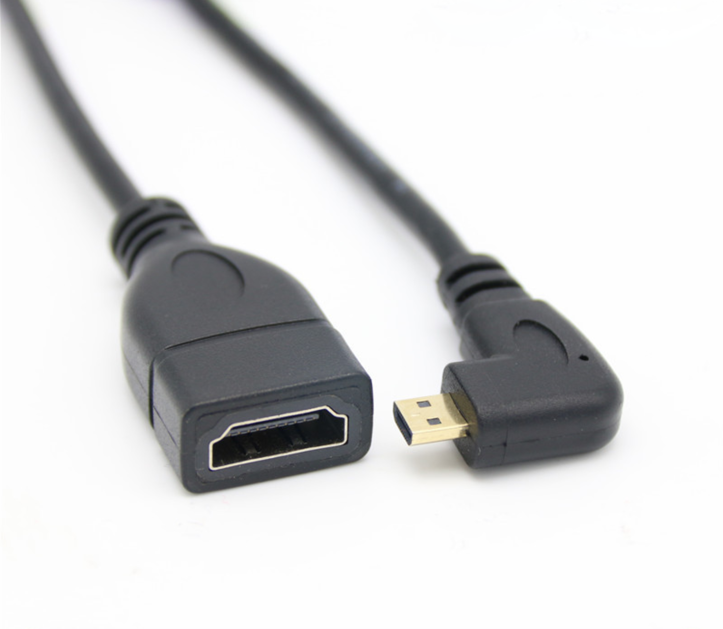 สายแปลง HDMI TO MicroHDMI&MiniHDMI ความยาว 15 cm แบบงอฉาก ราคาถูก