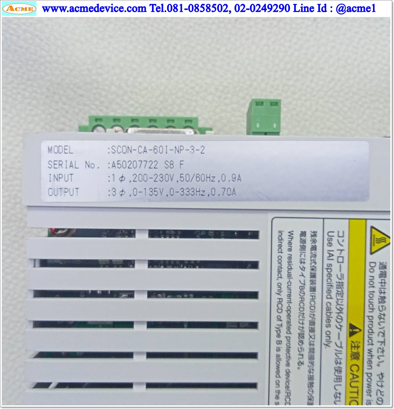 Slider IAI Drive รุ่น SCON-CA-60I-NP-3-2 & ISB-SXL-I-60-16-480-T2-S-A3E-AQ, Stroke 480 mm.