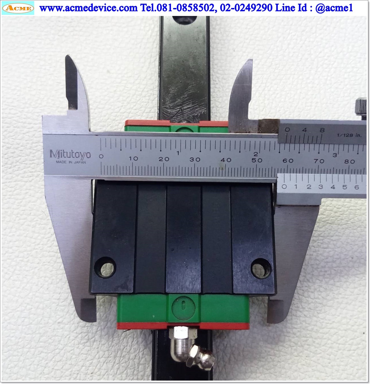 Linear Block and Rail Hiwin รุ่น EG20, รางสไลด์ขนาด 20 mm x 220 mm.