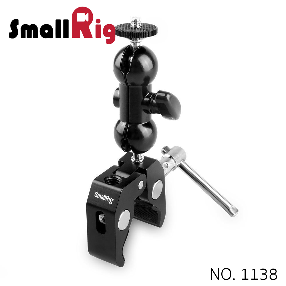 SMALLRIG® Multi-function Double BallHead with Clamp & 1/4" Screw 1138 (ByOrder รอสินค้า2-3วัน)