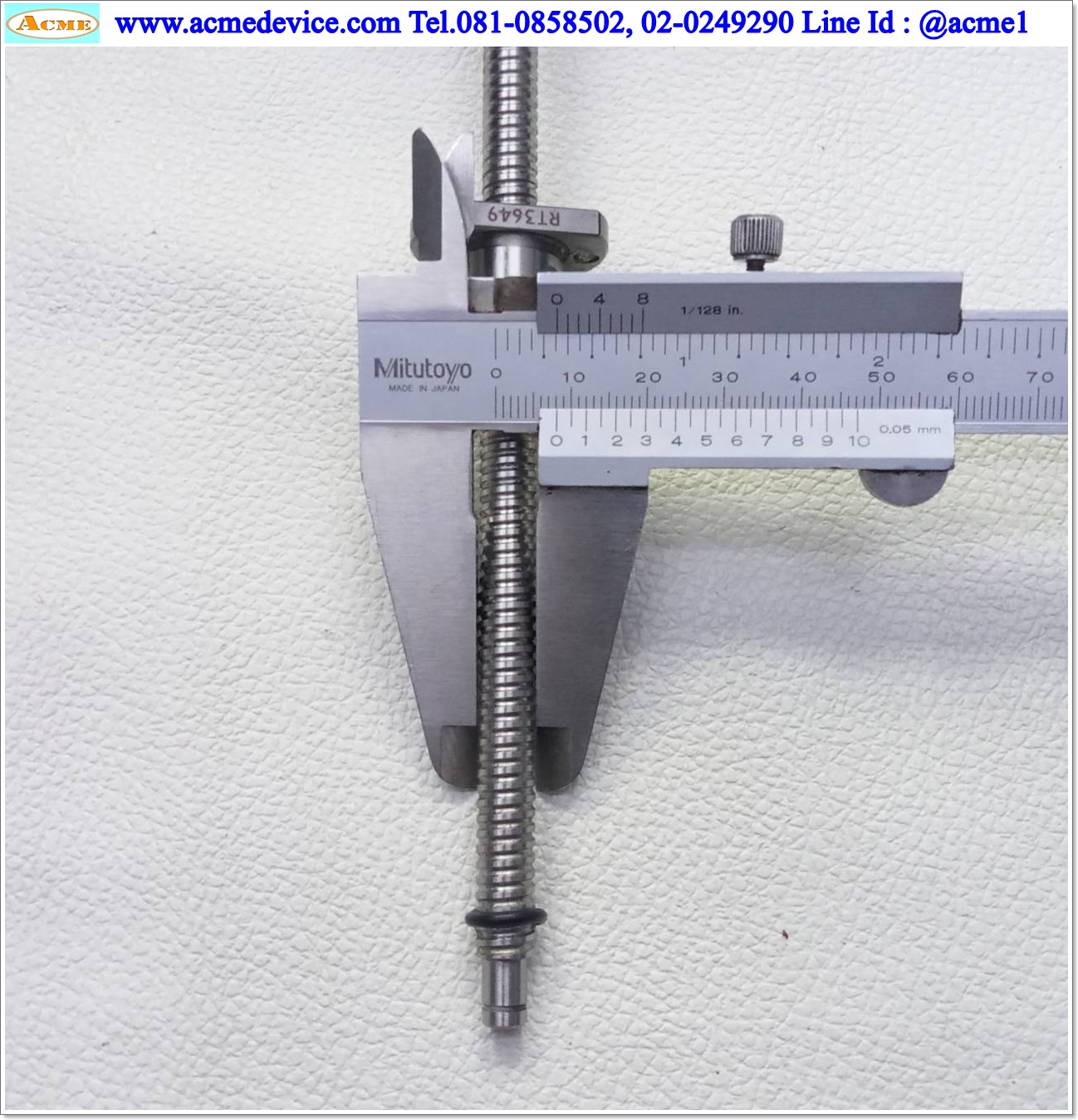 Stepping Motor Tamagawa Seiki รุ่น MB0802, 5 Phase, 1.28Vdc, 0.75A, แกนโต 8 mm., Stroke 150 mm. Pit 2 mm.