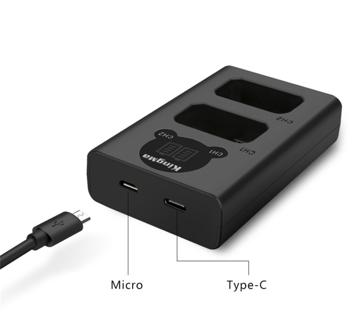 แท่นชาร์จแบตเตอรี่มีจอแสดงสถานะ ยี่ห้อ Kingma สำหรับชาร์จแบต SONY FW-50