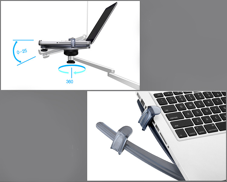 ขาตั้งแบบยึดโต๊ะ รุ่น OA-1S ใช้สำหรับติดแท็ปเล็ต โน๊ตบุ๊ค แมคบุ๊ค