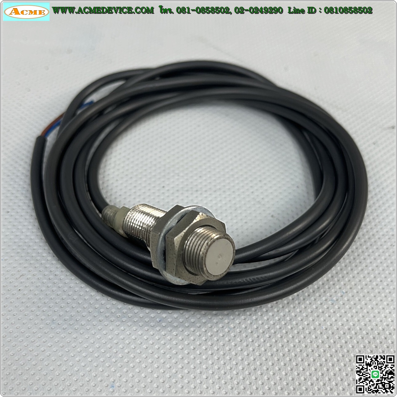 Proximity Omron รุ่น E2E-X3D1-N, M12, ระยะ 3mm, 2wire, NO, Shielded, Inductive