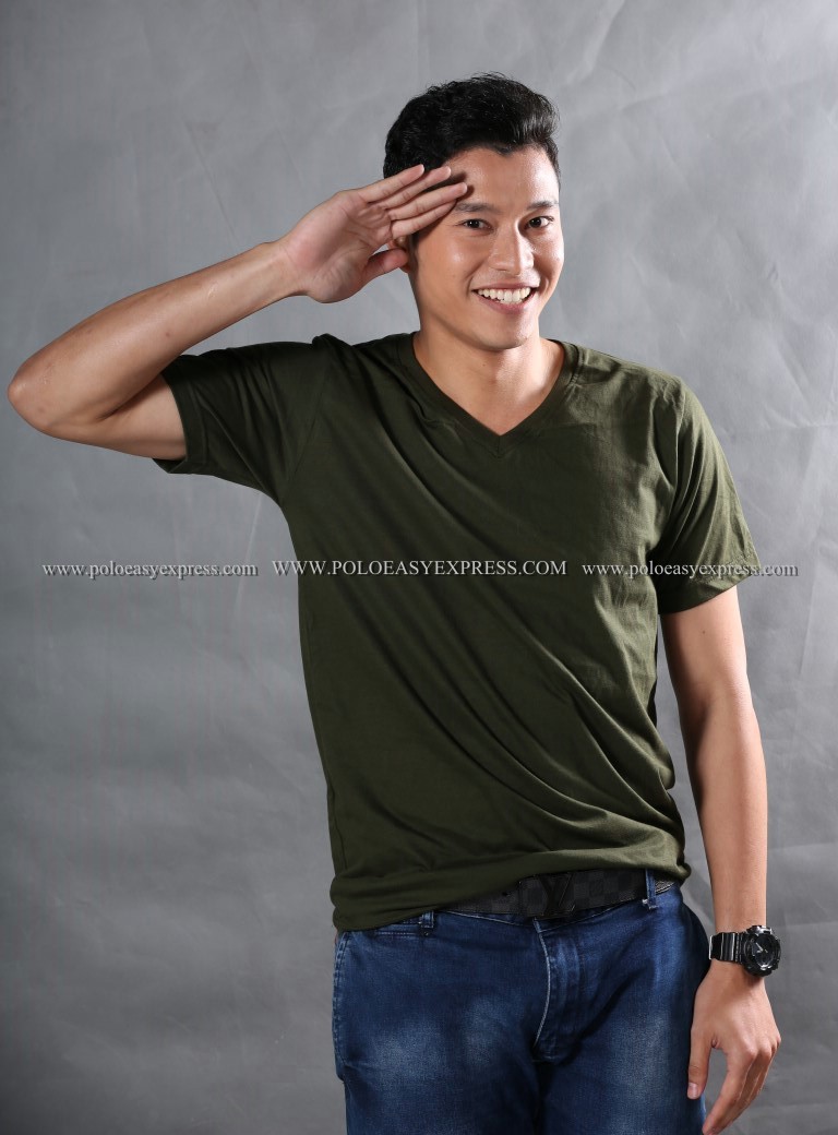 XL เสื้อยืด สีขี้ม้า คอวี แขนสั้น Size XL