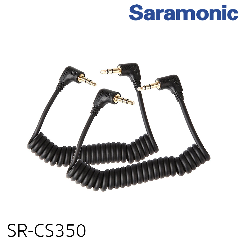 Saramonic SR-CS350 3.5mm Male Stereo TRS to 3.5mm Male Stereo TRS Output Connector Cable - Connects Audio MixersMicrophones to CameraRecorders (2 Pack) รับประกันศูนย์ไทย 1 ปี