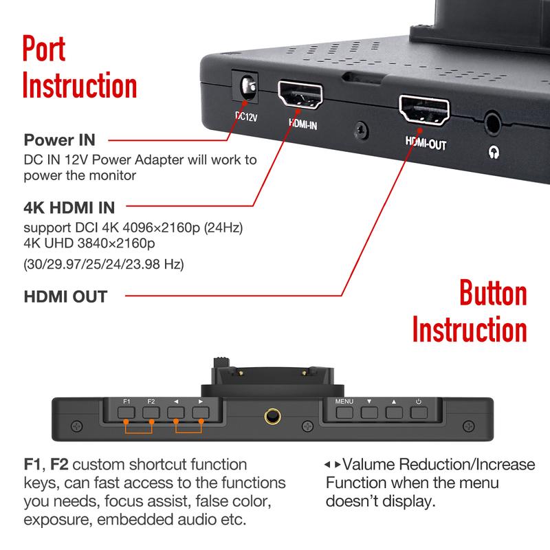 FEELWORLD Master Series MA7 7" On-Camera Monitor 1920x1200 4K HDMI Input/Output รับประกันศูนย์ไทย1ปี