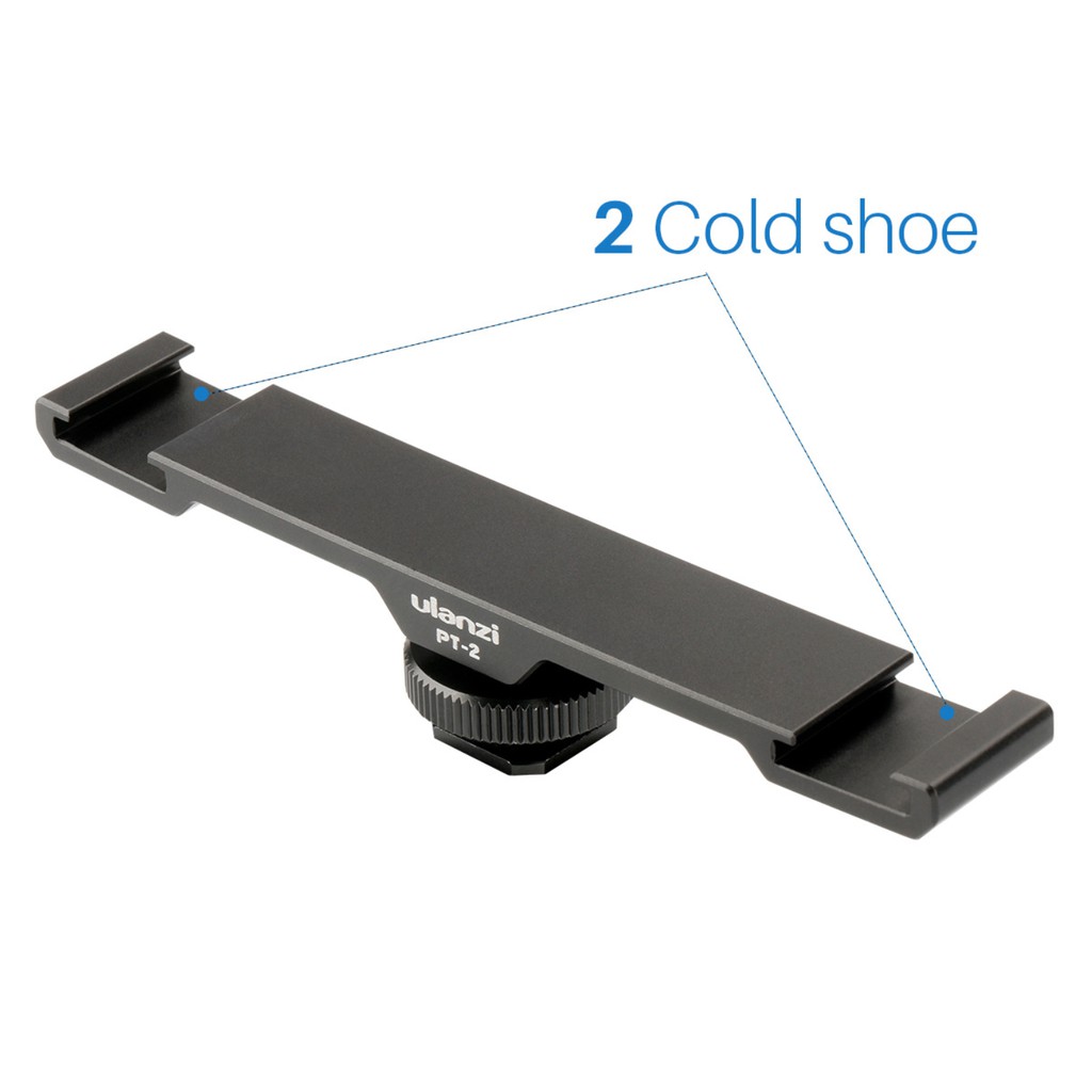 Ulanzi PT-2 Double Hot Shoe สำหรับต่อไมค์ ไฟLED อุปกรณ์เสริมกับหัวกล้อ