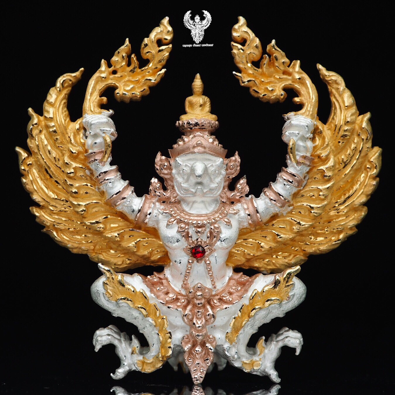 พญาครุฑ เสาร์๕ จอมราชันย์ หลวงพ่อนพวรรณ เนื้อสัมฤทธิ์ชุบ3กษัตริย์