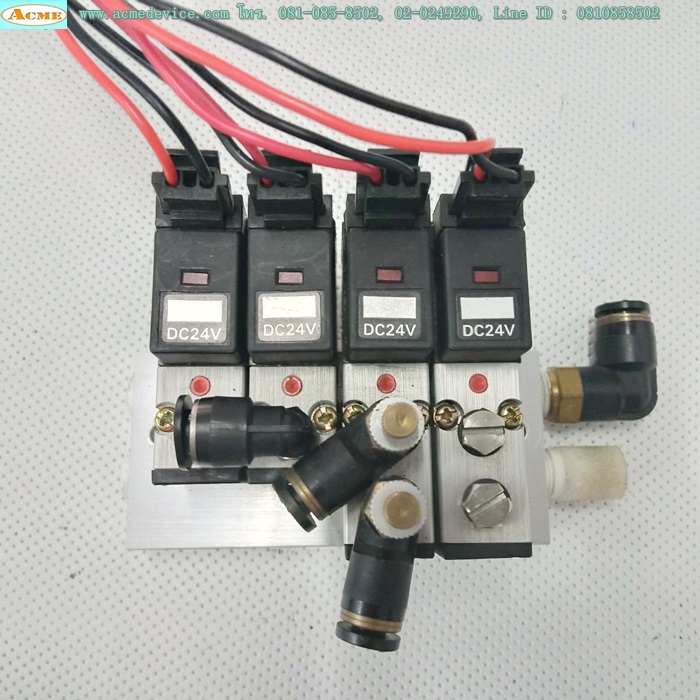 Solenoid valve Koganei รุ่น 030-4E1-PLL(2)+030E1-PLL(2), 0.15-0.7MPa, 24V