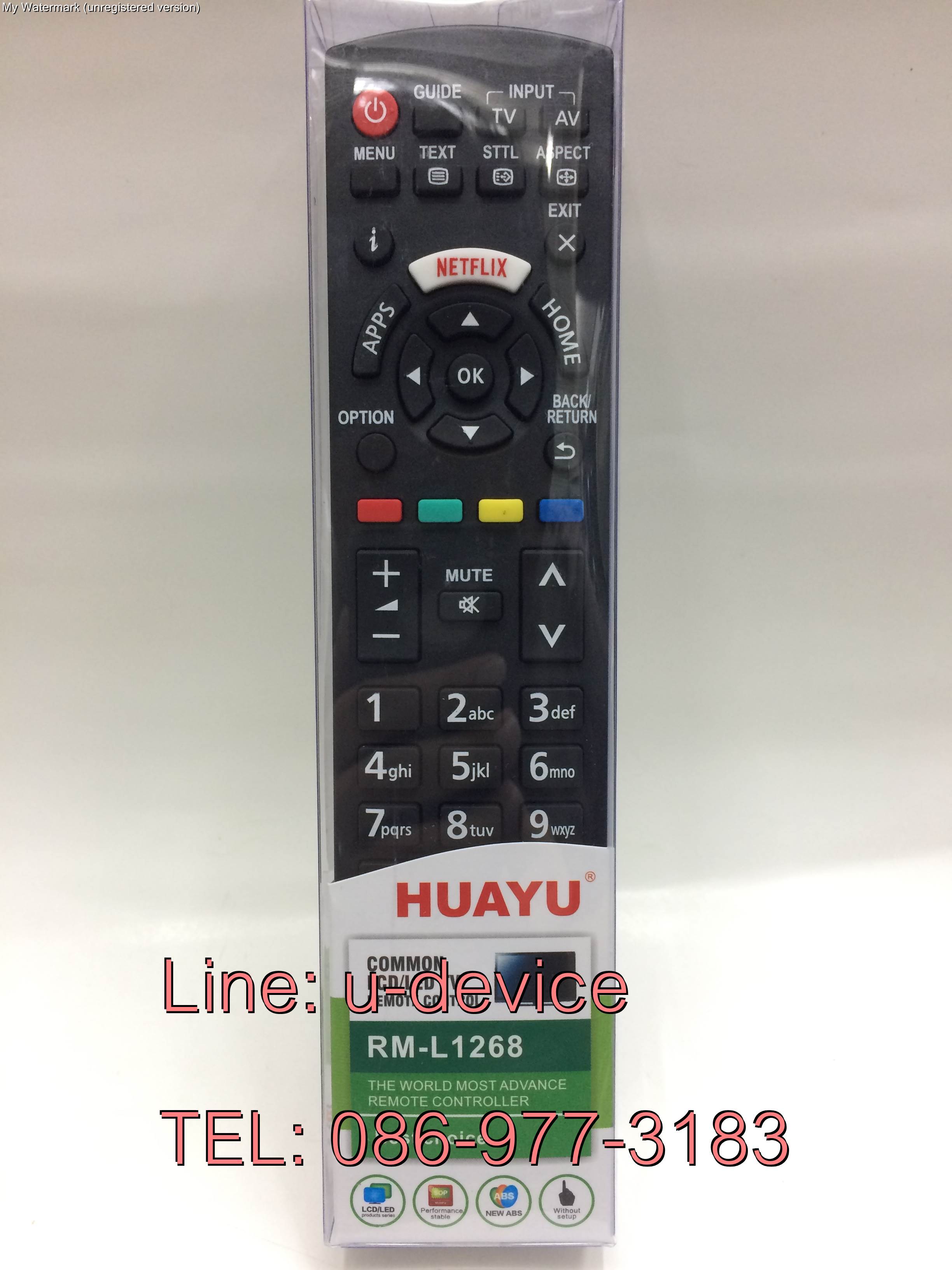 รีโมททีวี Panasonic รุ่น L1268 [ใช้กับทีวีพานาโซนิค จอแบน LED/LCD/Smart TV ได้ทุกรุ่น]