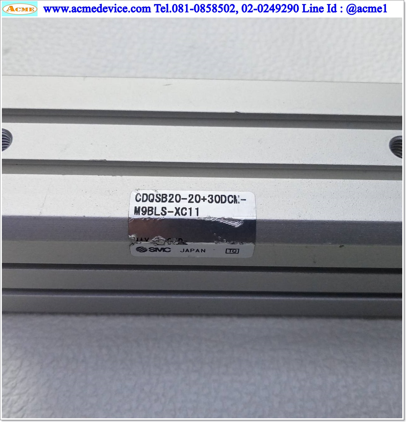 Air Cylinder SMC รุ่น CDQSB20-20+30DCM-M9BLS-XC11, Bore 20 mm., Stroke 20+30 mm.