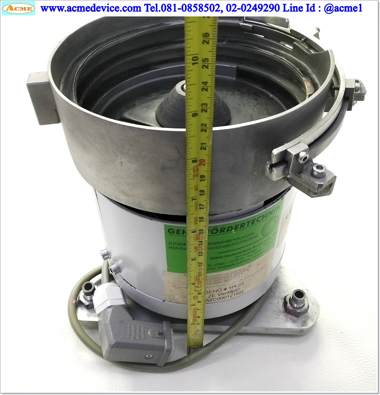 Bowl Feeder RNA รุ่น SRC-N 160-2 R, ขนาด 170 x 220 mm. & Controller RLC 10-A3/65.2, 230V