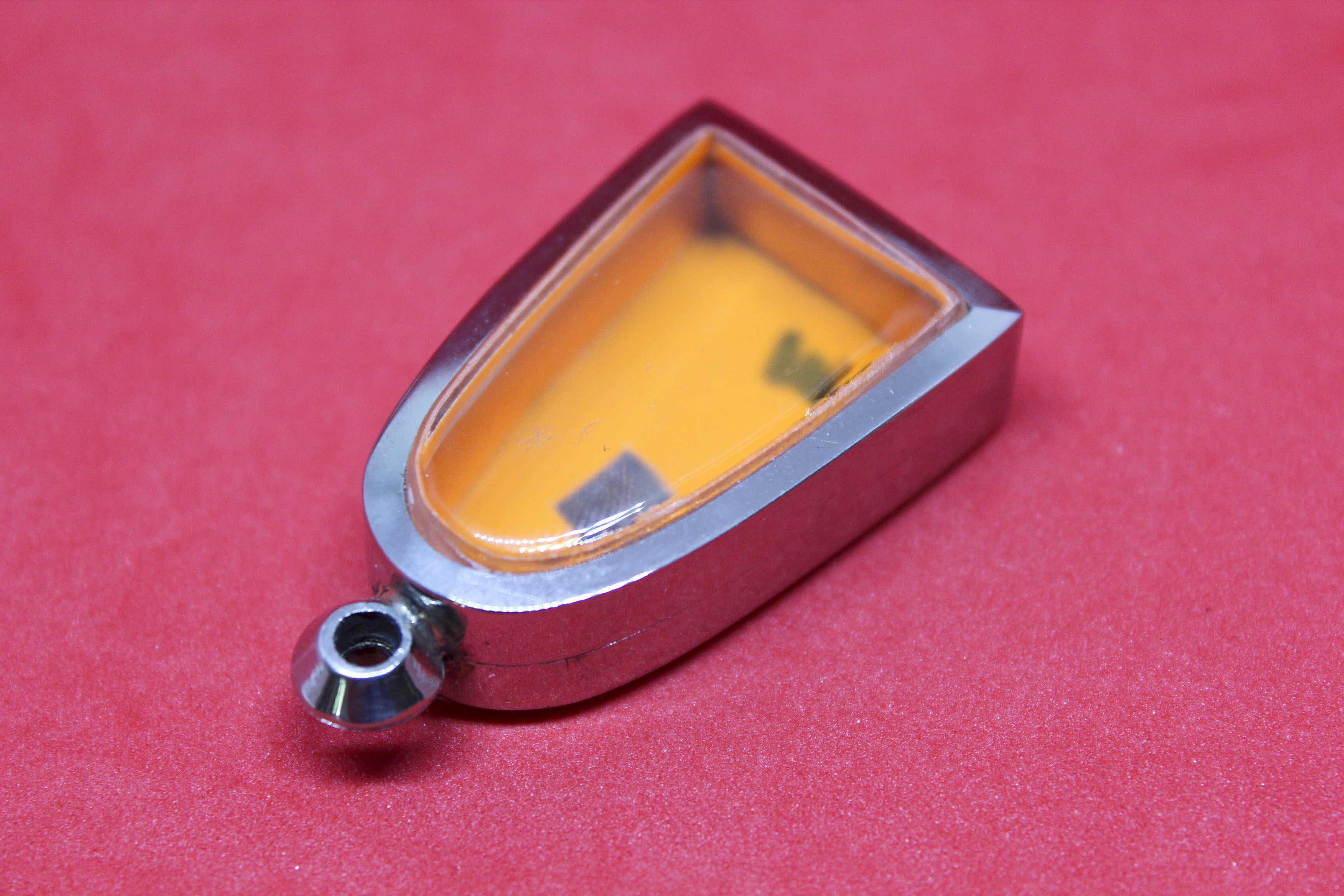 ตลับปู่ทวด หลังหนังสือ หน้าเดียว สแตนเลสพุก