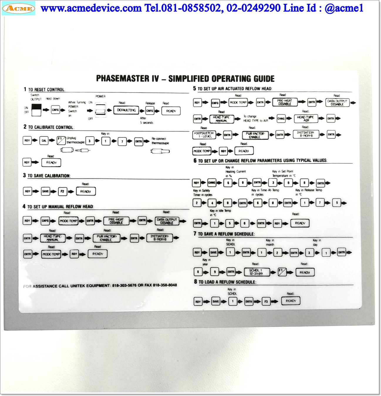 Phasemaster Unitek รุ่น PM4/SC, 1-230-03-08, Power Input 115V