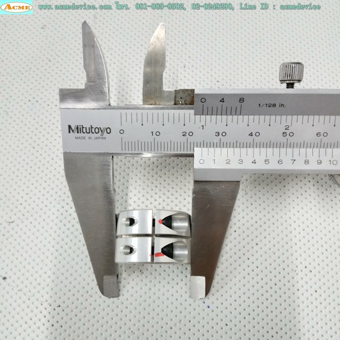 Coupling ขนาด ID 6/6mm, OD 25mm, L 16mm, Rigid Shaft Coupling