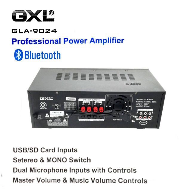 แอมป์ขยายคาราโอเกะ GXL รุ่น GLA-9024 (มี Bluetooth)