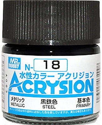 ACRYSION N18 METALLIC STEEL สีเหล็กโลหะ สีทาหรือพ่นสุตรน้ำ