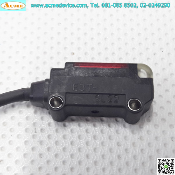 Photoelectric Omron รุ่น E3T-SL22, ระยะ 5-30mm, NPN, Dark-ON, (รับส่งในตัว)
