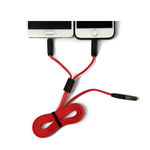 สายชาร์จ remax RC-025 2 in 1 สีดำ