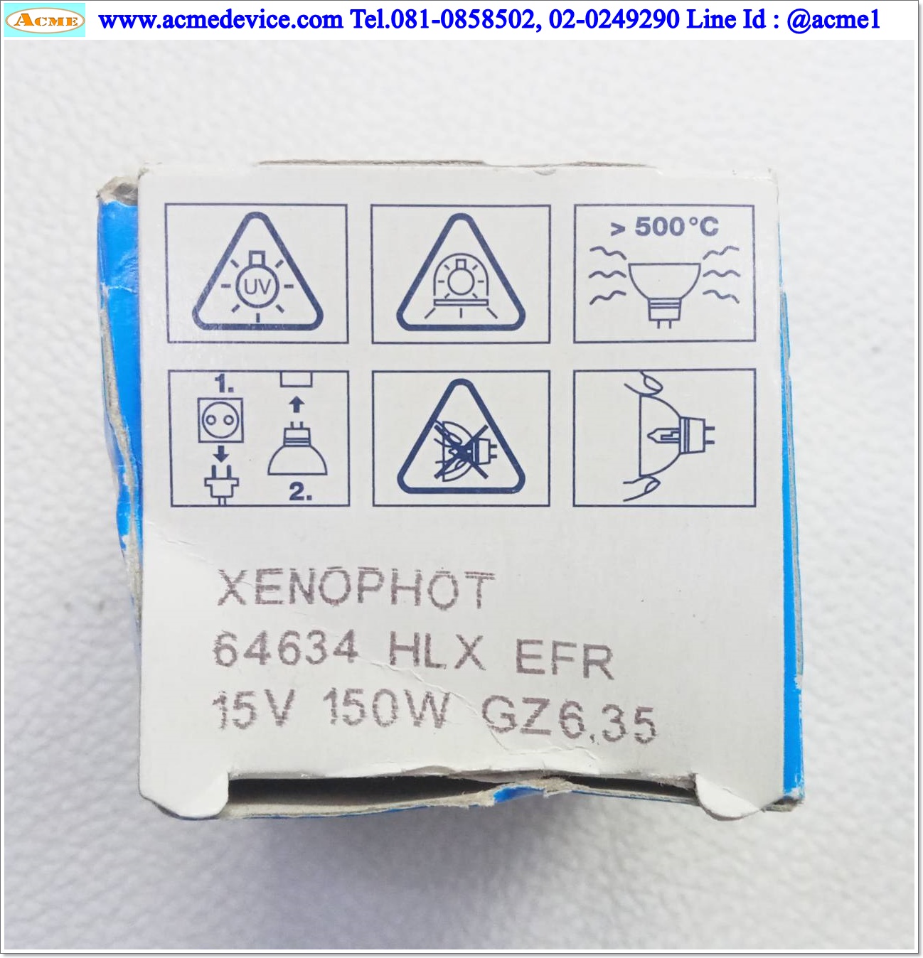 Halogen Osram รุ่น XENOPHOT 64634, 15V, 150W