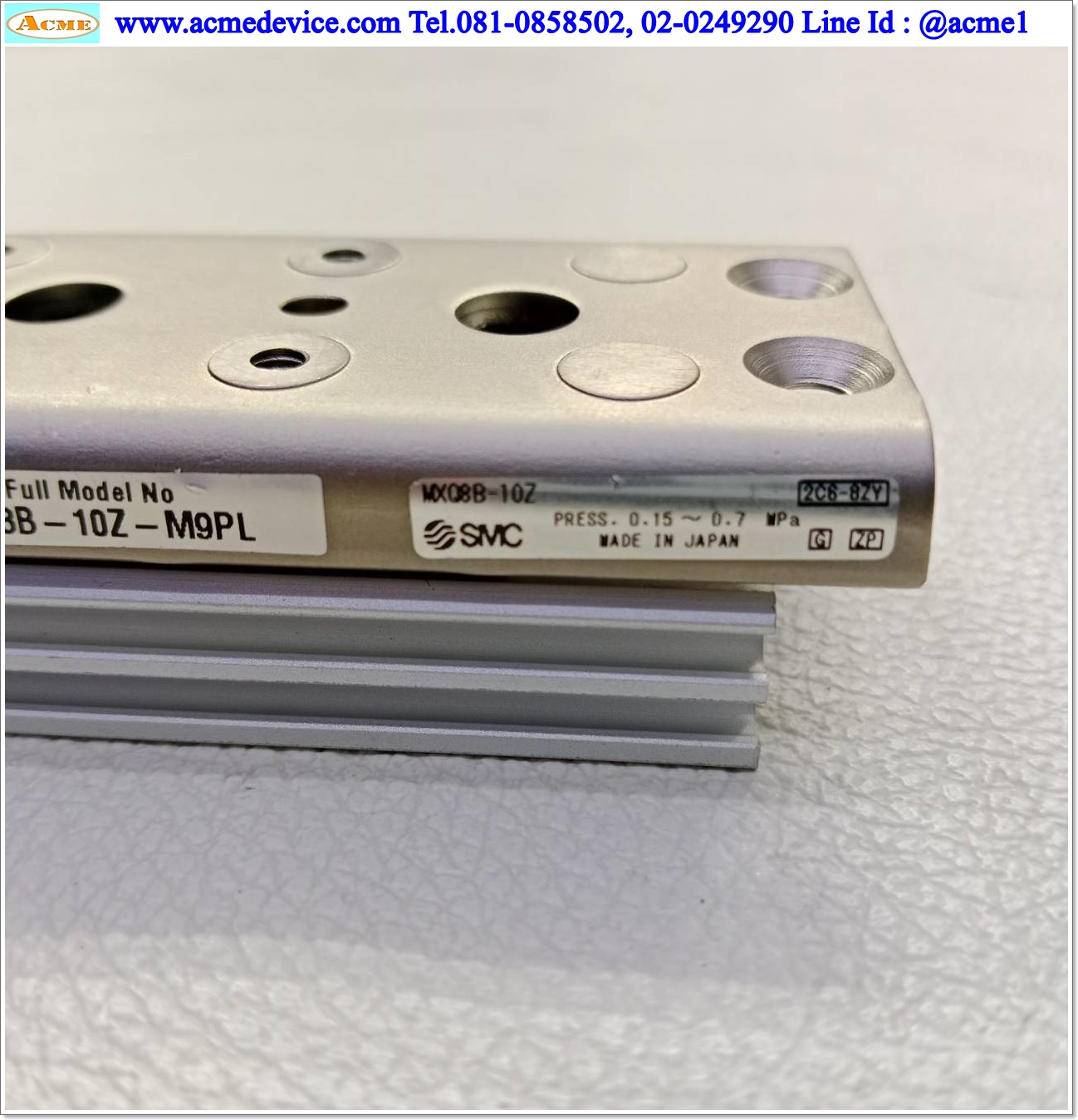 Guider Cylinder SMC รุ่น MXQ8B-10Z, Bore 8mm, Stroke 10mm