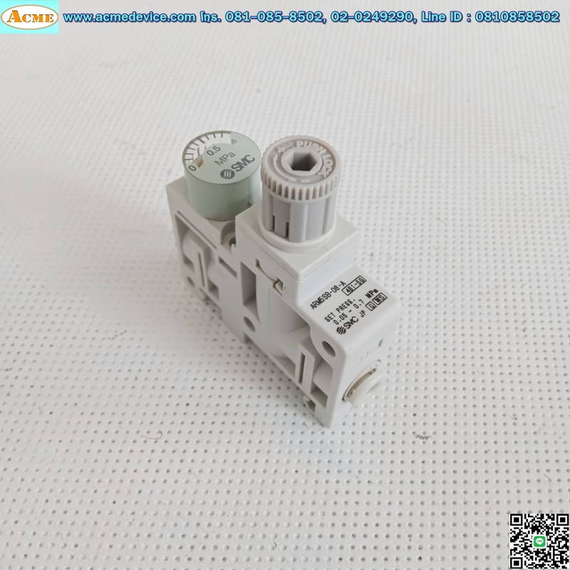 Regulator SMC รุ่น ARM5SB-06-A, 0.05-0.7 MPa, สายลม 4 mm.