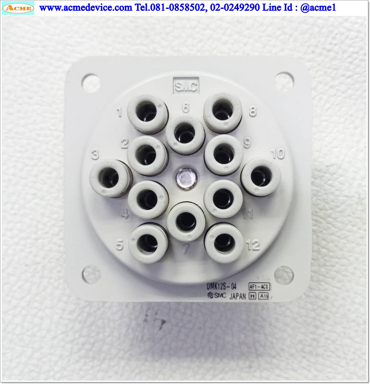 Multi connector SMC รุ่น DMK12S-04, Tube 4 mm, 12 Connecting
