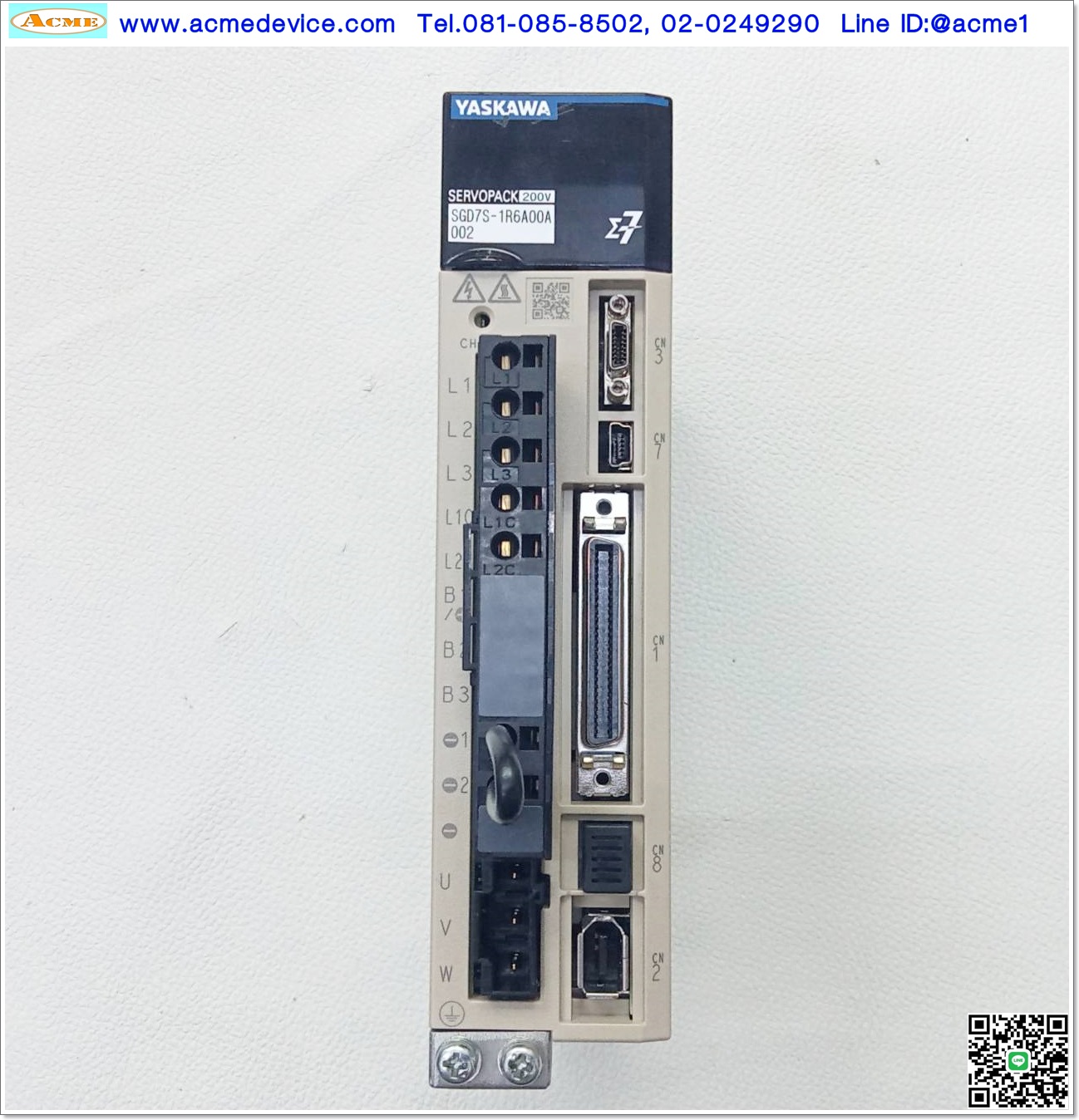 Servo Drive Yaskawa รุ่น SGD7S-1R6A00A002, 200W