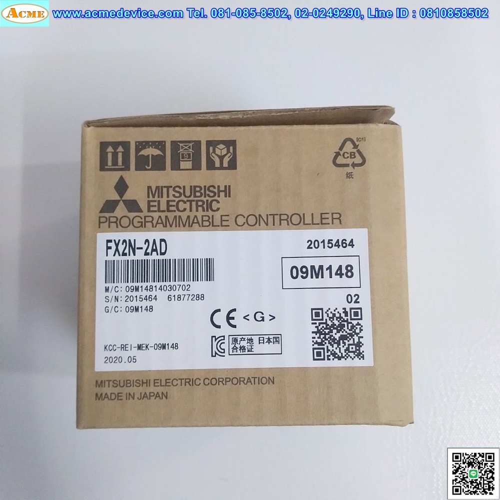 PLC Mitsubishi รุ่น FX2N-2AD, Analog Input, 2 Input