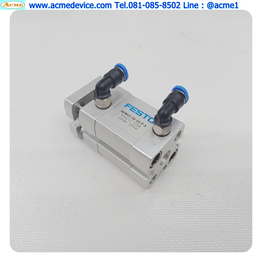 Air Cylinder Festo รุ่น ADNGF-16-10-P-A, Bore 16 mm., Stroke 10 mm.