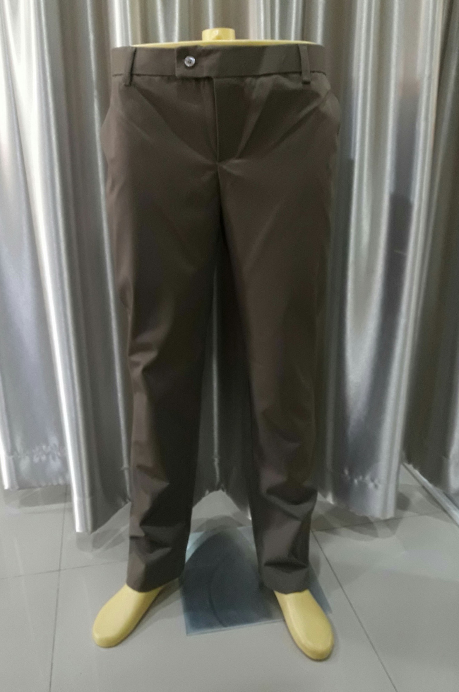 กางเกงสีน้ำตาลกากีเอว36