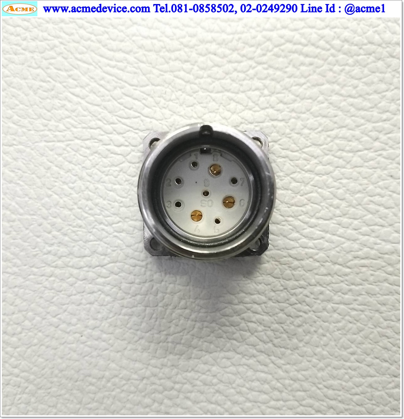 Connector CONINVERS รุ่น RC Series, M23, 9(6+3) Pin,1mm x6, 2mm x3, 8/20A, 150Vac, Solder, (ตัวรับตัวเมีย)