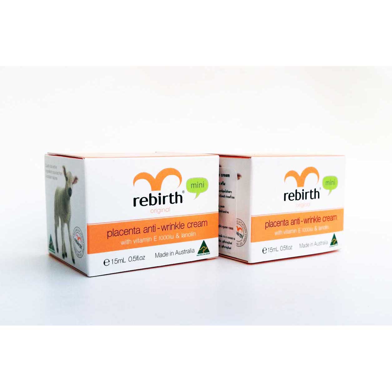 ครีมรกแกะ Rebirth สูตร DTC Placenta & Vitamin E 15 ml. (แพคคู่) 2 กล่อง