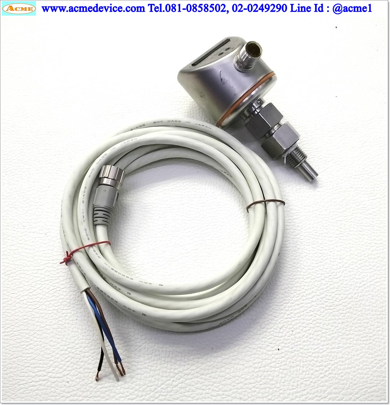Flow Sensor IFM รุ่น SI5000, 3 to 300 cm/s for liquids, 200 to 3000 cm/s for gases, output PNP, 19-36 Vdc