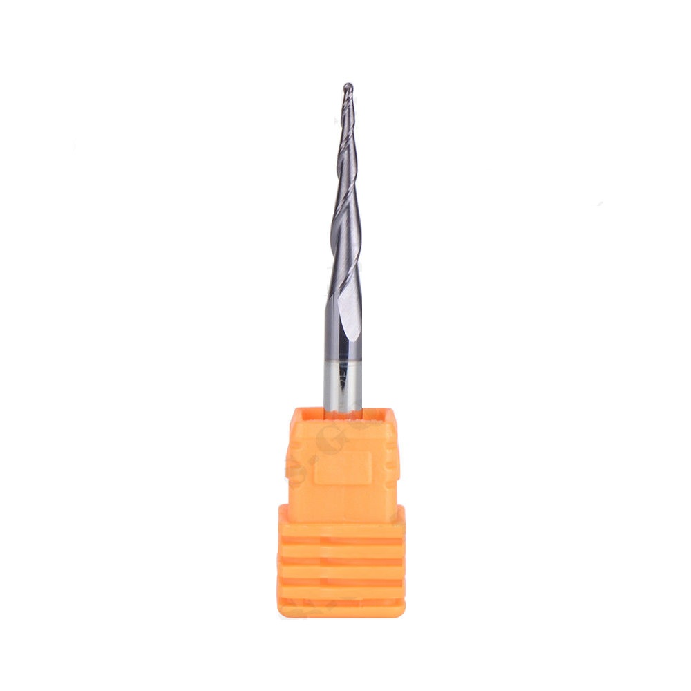 RO.5*20.5*D4*50 Tungsten carbide TiN Coated 2 flutes Tapered Ball Nose End Mills HRC55