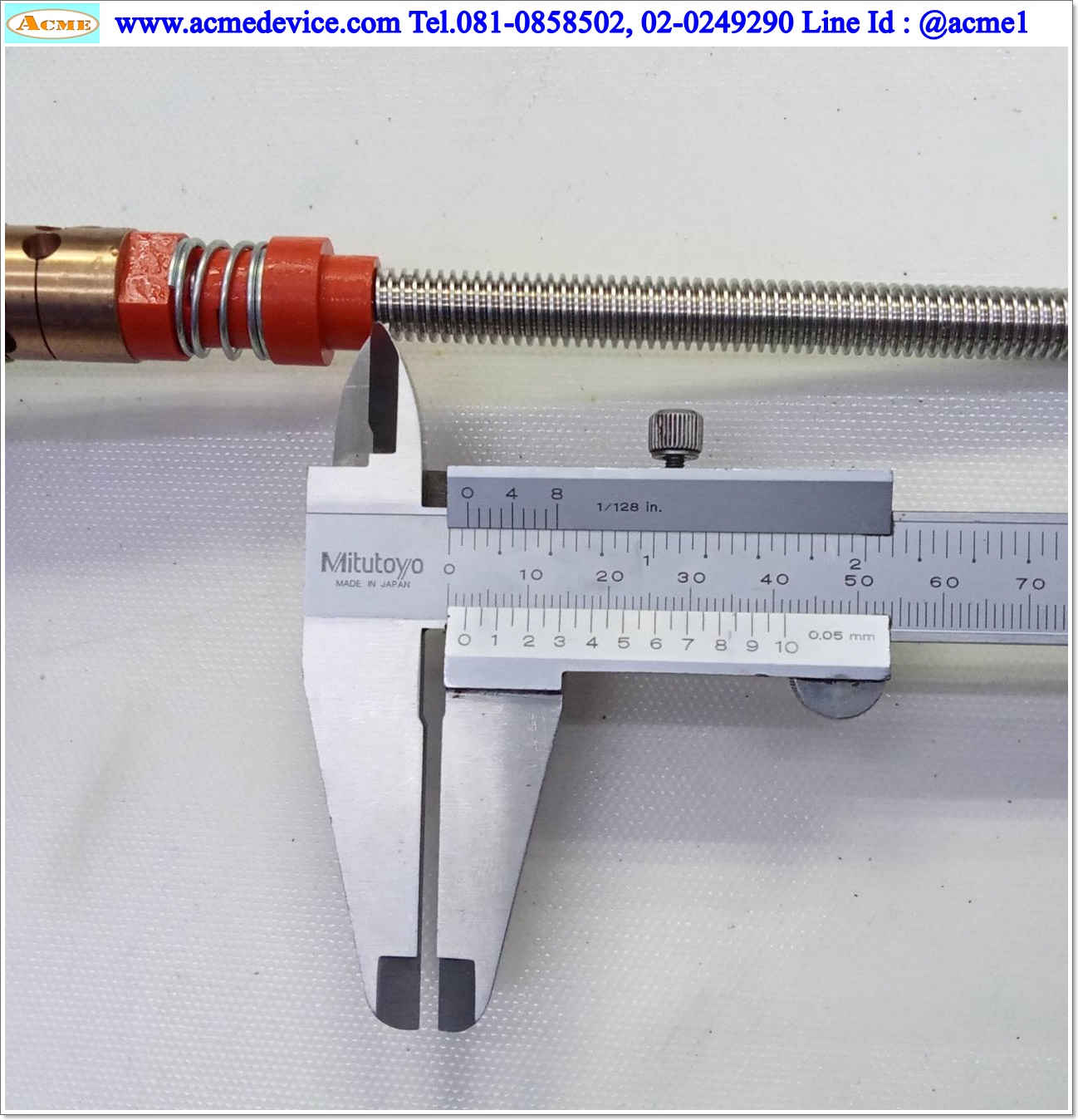 Lead Screw Kla Tencor รุ่น 418609, ขนาดเพลา 10 x 380 mm., Stroke 260 mm., Pit 2 mm.