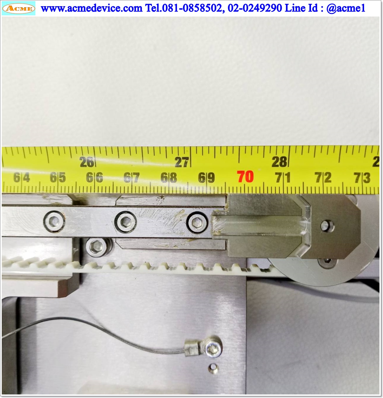 Timing Belt Feeder ขนาด 47 x 800 x 110 mm. & Motor รุ่น HECM245-F1.3A, 2-phase, 5V, 1.3A, 1.8 deg/step